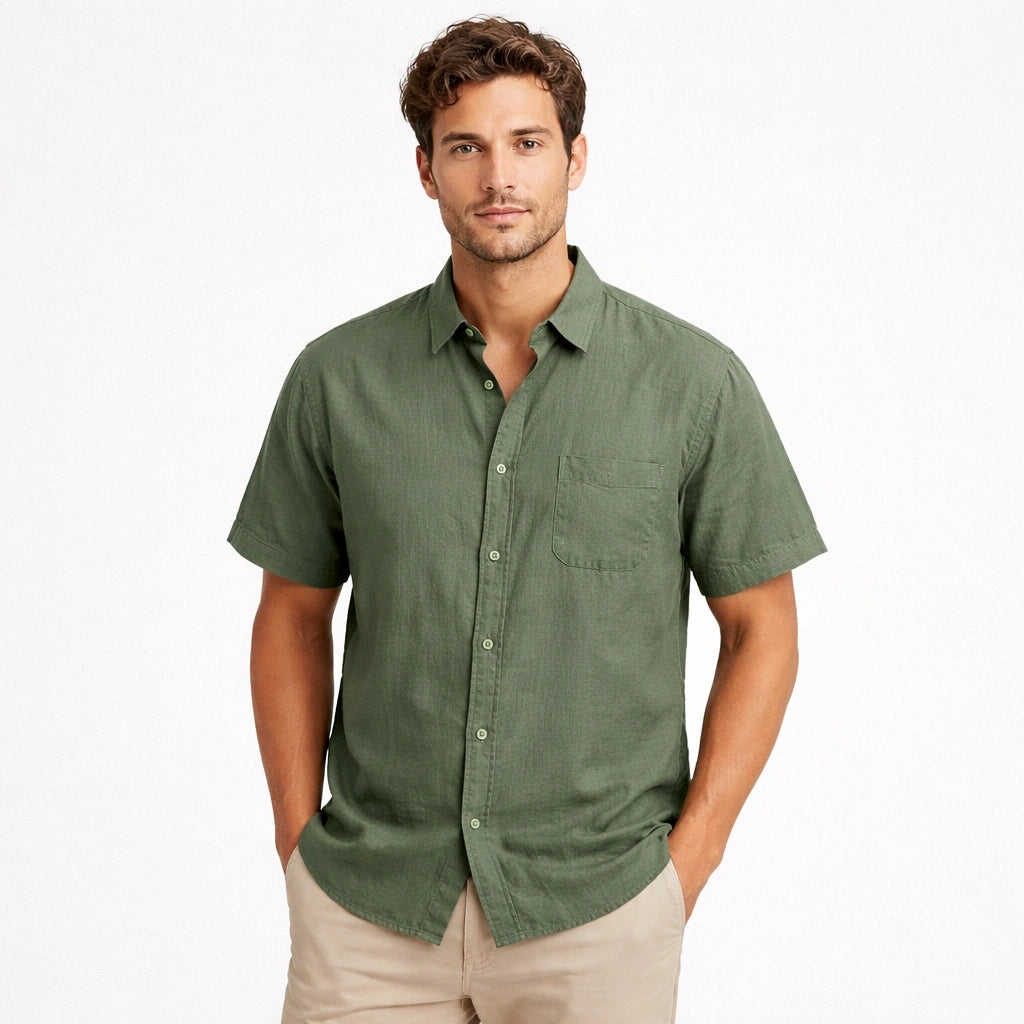 Cape Town - Chemise en lin (Manches courtes) | Obtenez des lunettes de soleil Old Money gratuites