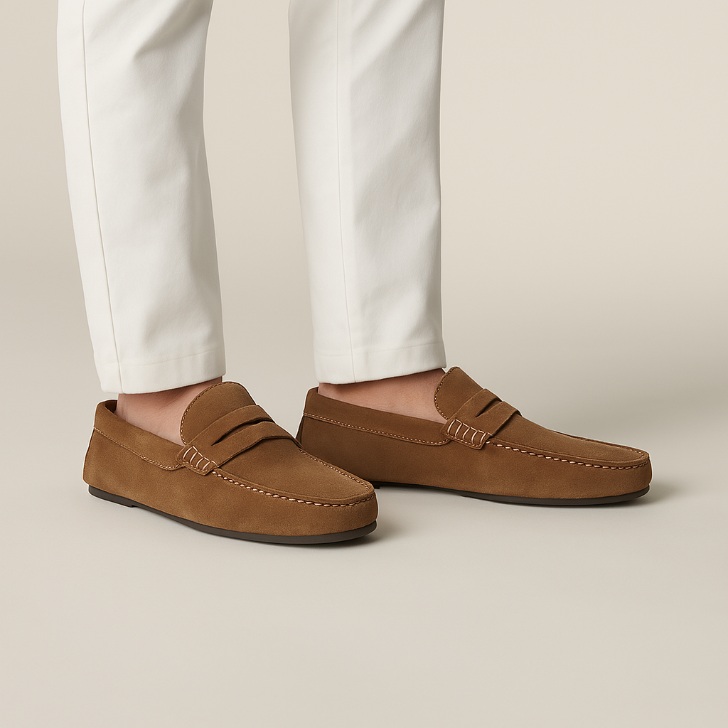 Mocassins de conduite en daim style italien pour hommes – Légers et élégants
