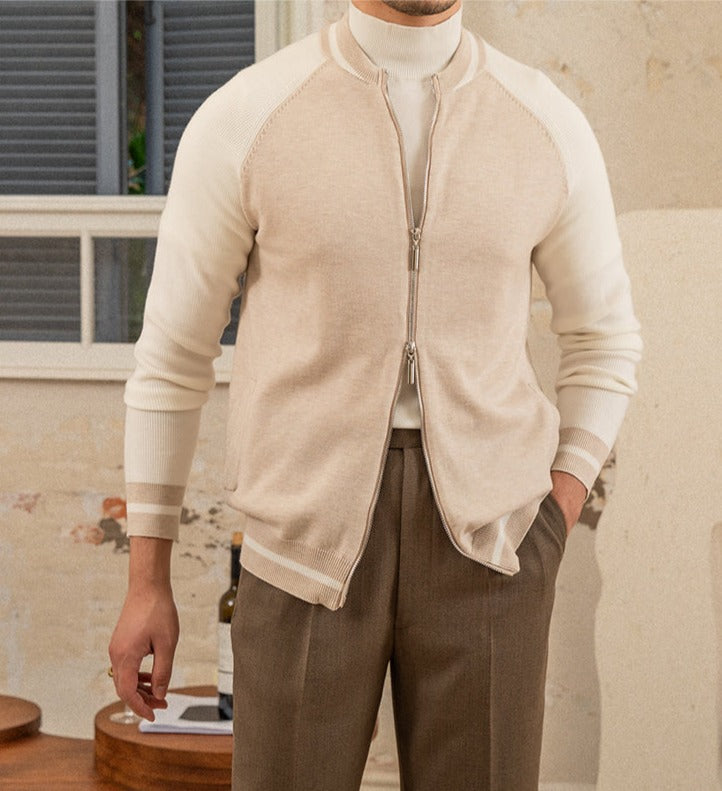 Veste de baseball ajustée Varsity en mélange de laine