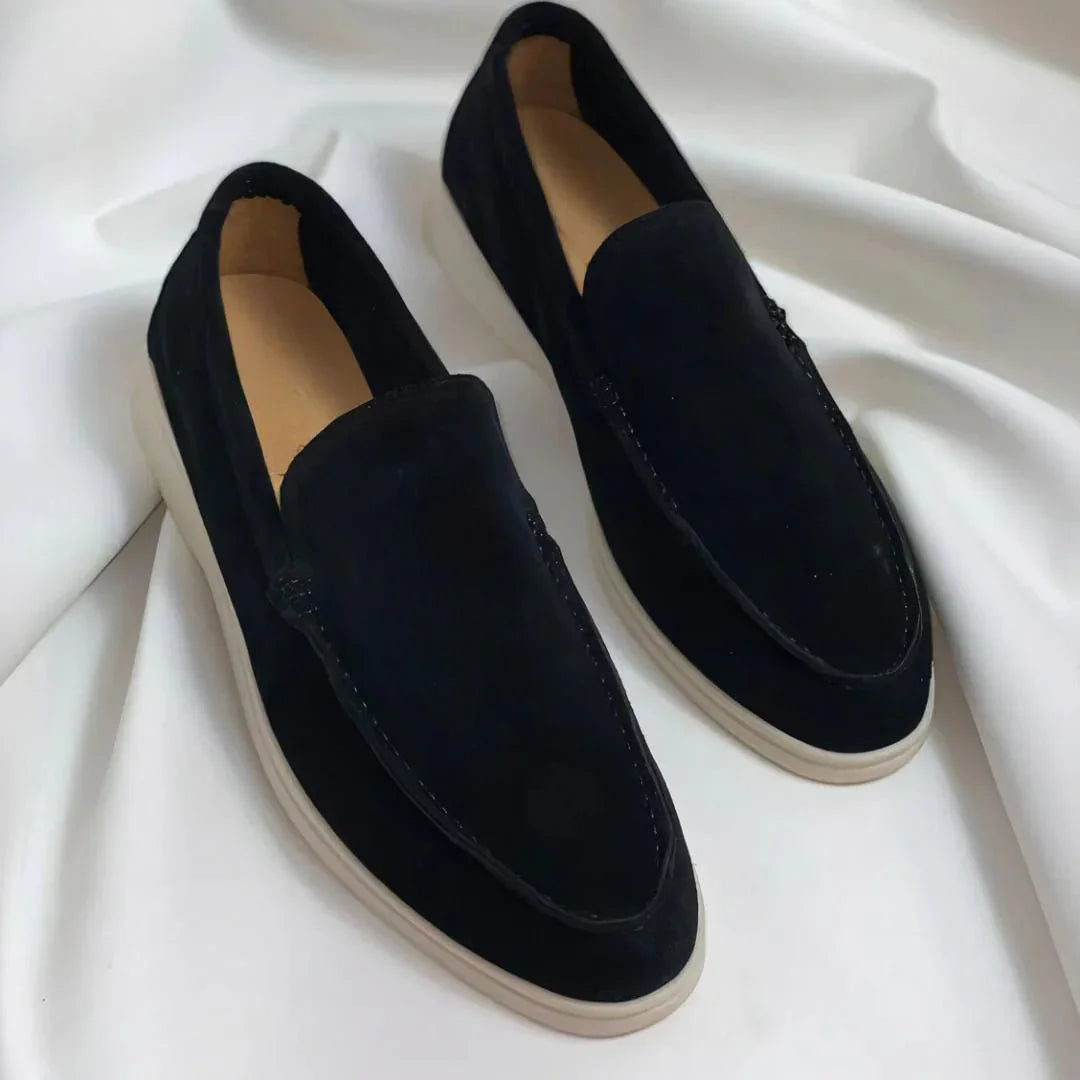 Mocassins pour hommes en daim profil bas
