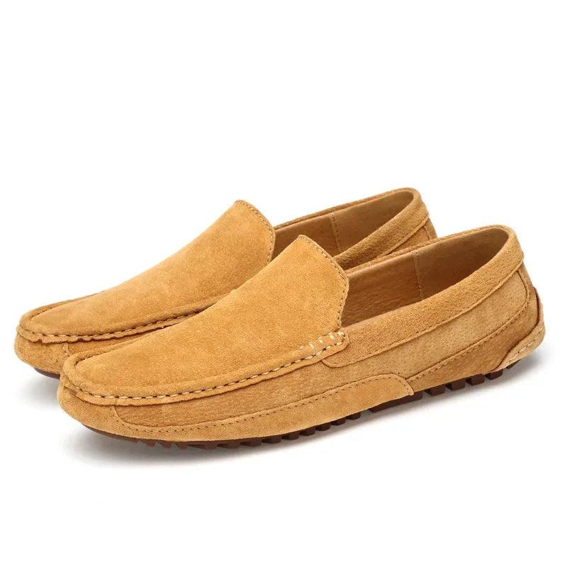 Valdrin Luxe mocassins en daim | Mocassins faits main pour hommes à enfiler