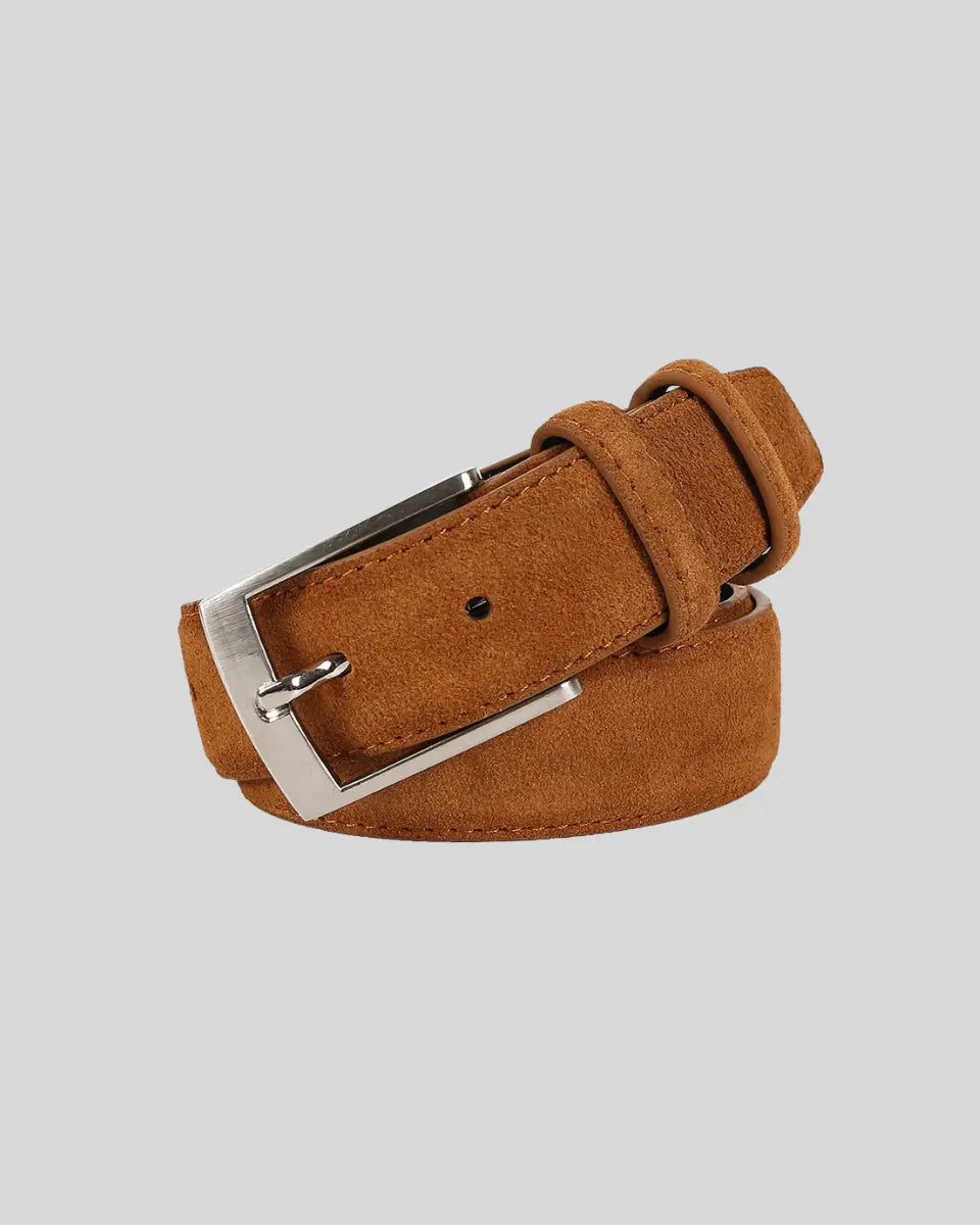 Ceinture en daim kaki Old Money