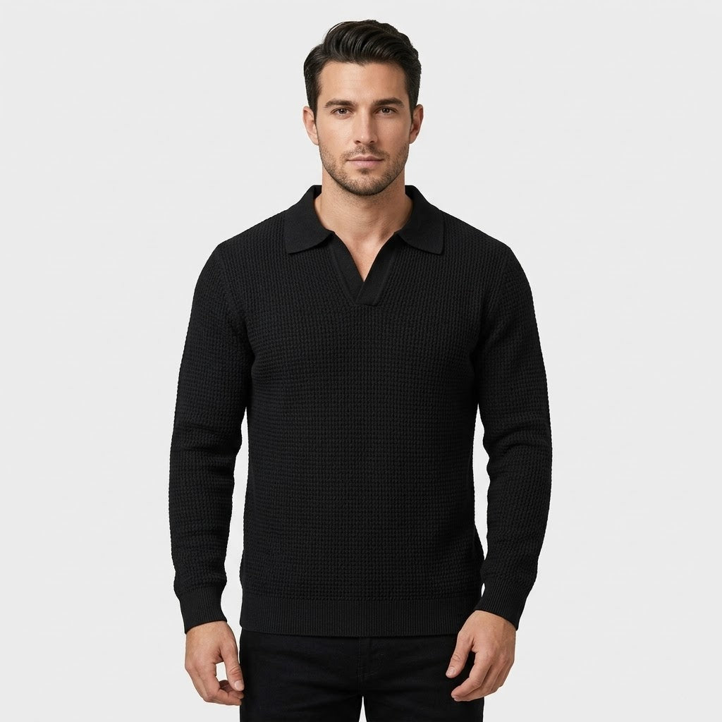 Lorenzo Knit Polo Sweater - Fayymont Co