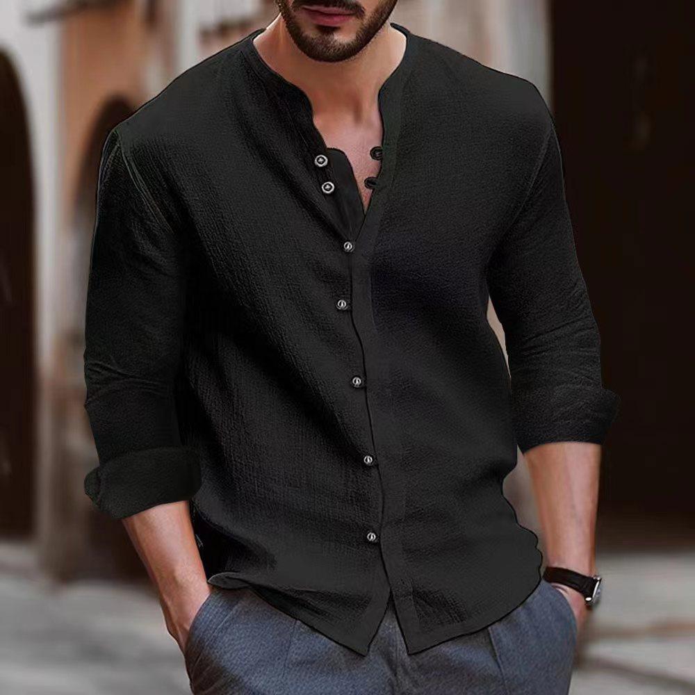 Chemise de villégiature Capri en lin – col ouvert