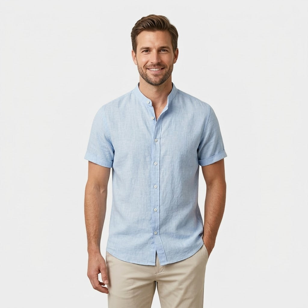 Essential Short Sleeve Linen Shirt - Fayymont Co