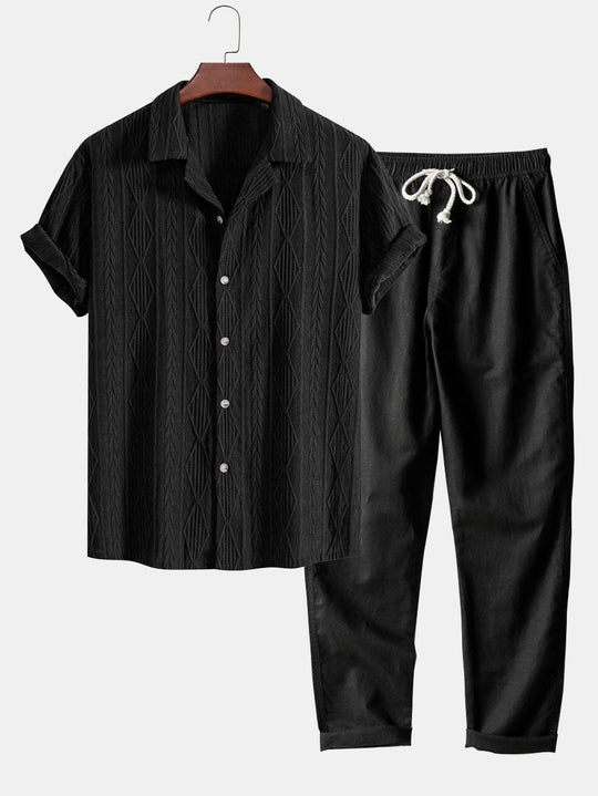 Kubanisches Hemd & Leinenhose mit geradem Bein