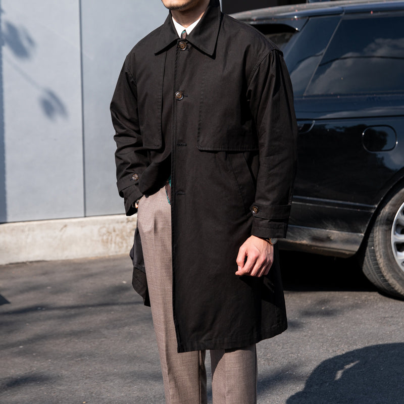 Manteau trench en coton bourbon vintage
