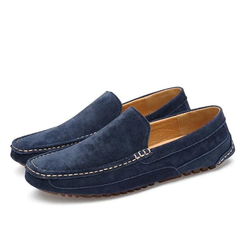 Valdrin Luxe mocassins en daim | Mocassins faits main pour hommes à enfiler