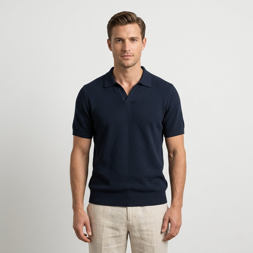 Old Money Cotton Polo Shirt - Fayymont Co