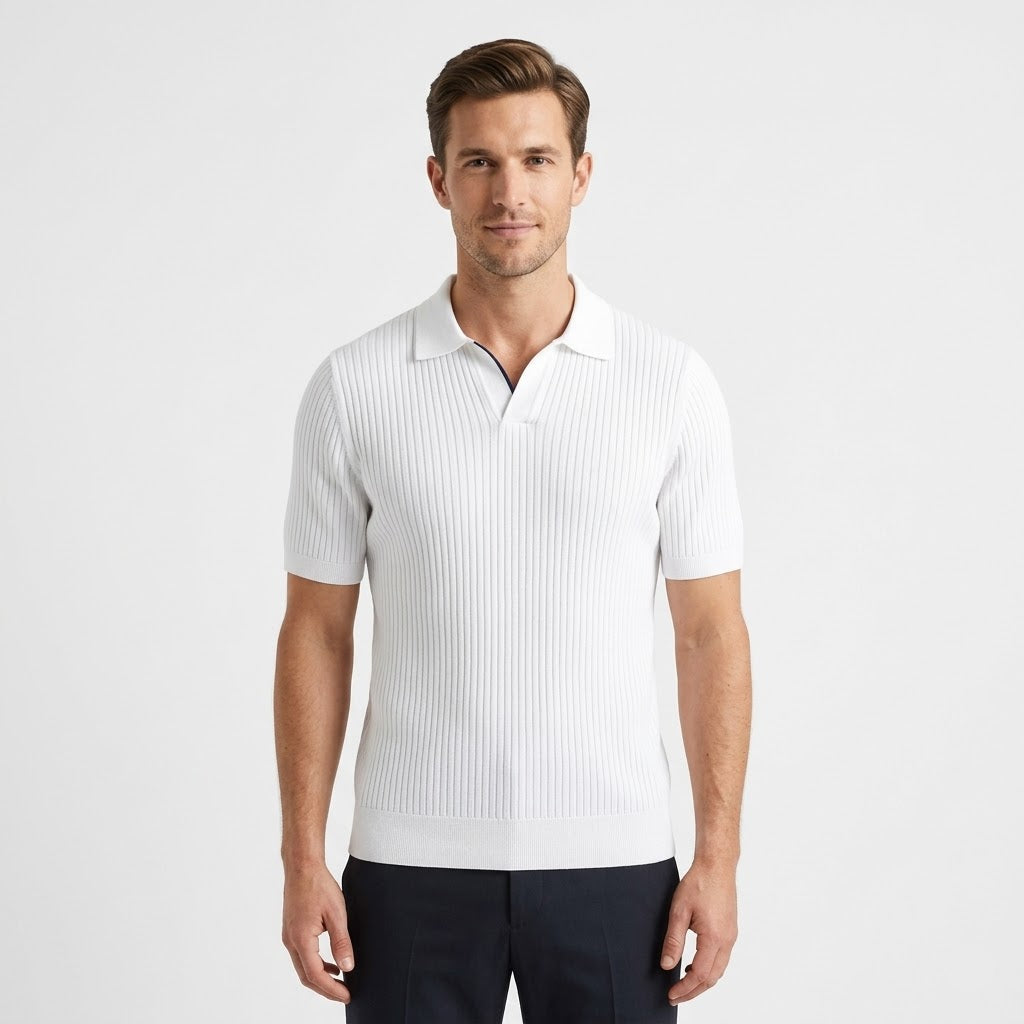 Pisa geripptes Baumwoll-Polo