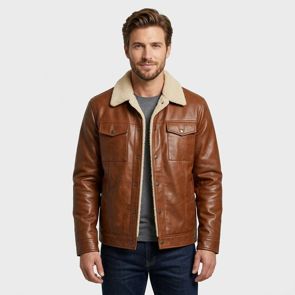 Sherpa Collar Casual Jacket - Fayymont Co