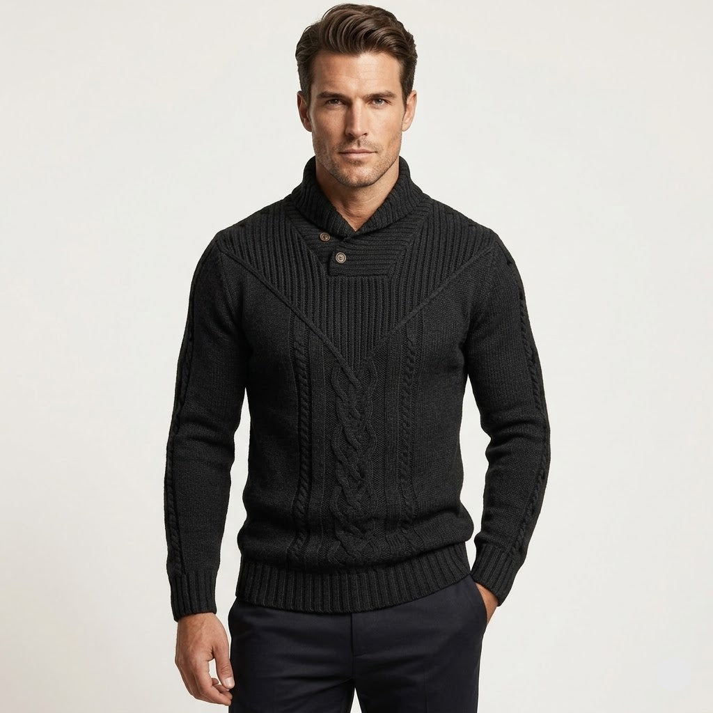 Veneti Tailored Stand-Collar Pullover - Fayymont Co