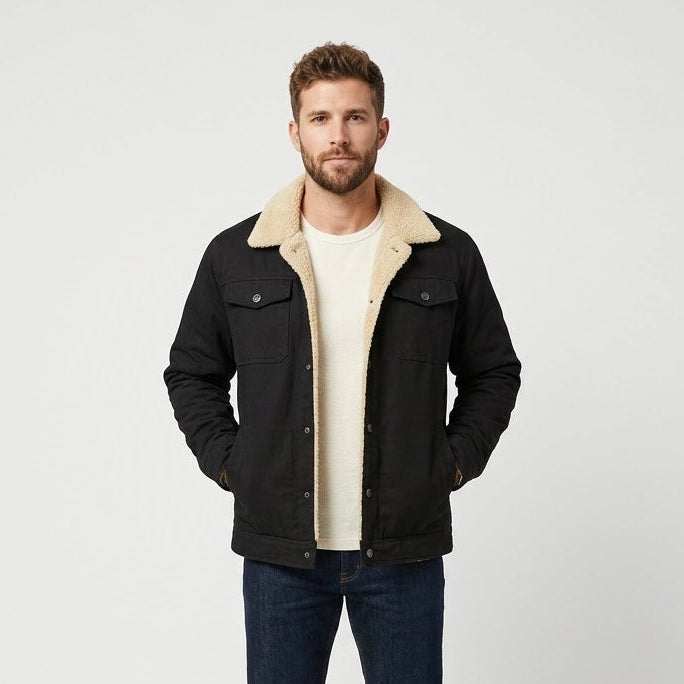 Vintage Fleece Bomber Jacket