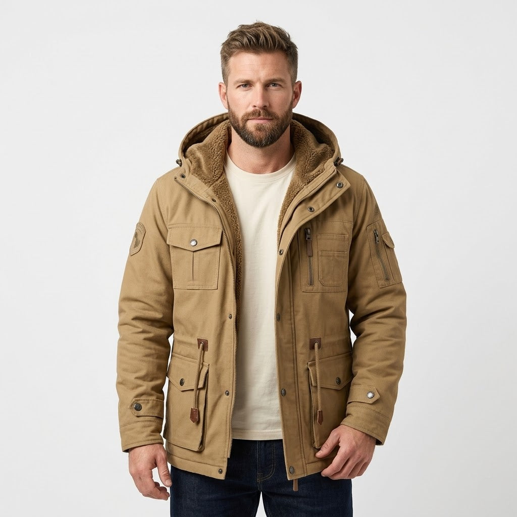 Fleece Hooded Bomber Jacket