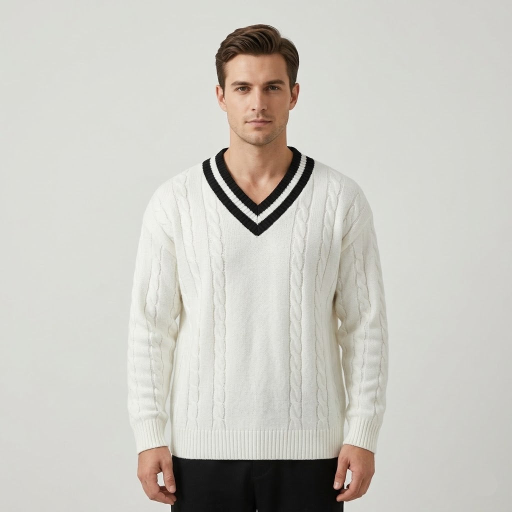 Minimalist V-Neck Sweater - Fayymont Co
