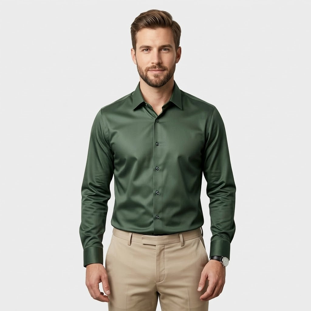 Wrinkle-Resistant Poplin Shirt — Long Sleeve